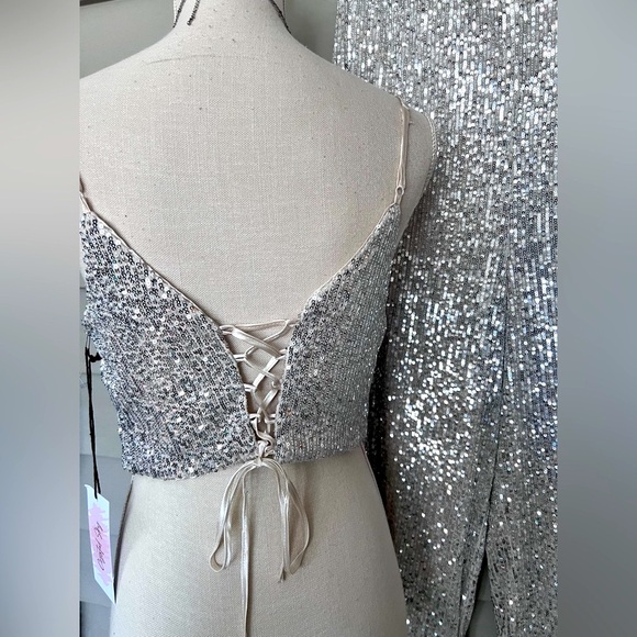 Sequined top and bottoms set size L - Picture 3 of 6